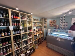 Golden Road Gin on the shelves in Fire & Ice Narberth